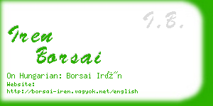 iren borsai business card